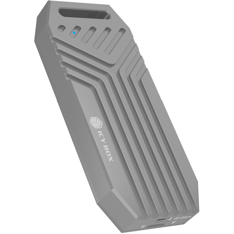 Icy Box Externes Festplattengehäuse M.2 NVMe SSD, silber