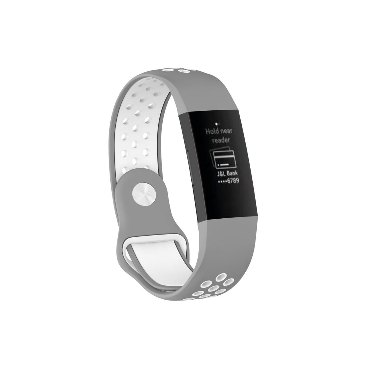 EBN Sport armbånd Fitbit Charge 3 - Grå / hvit