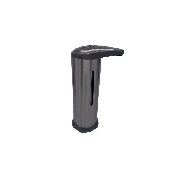 Saboneteira/ Dispensador de Álcool Gel Automático de Mesa em Inox 300ml Cinza Inox