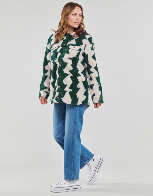 Volcom - SILENT SHERPA JACKET Blanco / Verde