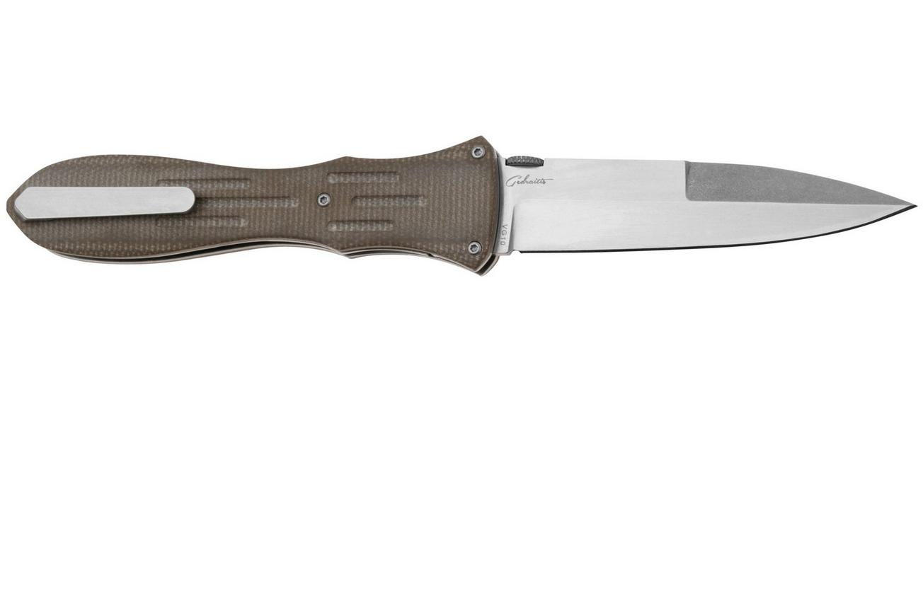 Böker Plus Atropos 01BO913 VG10, Micarta zakmes, Chuck Gedraitis design