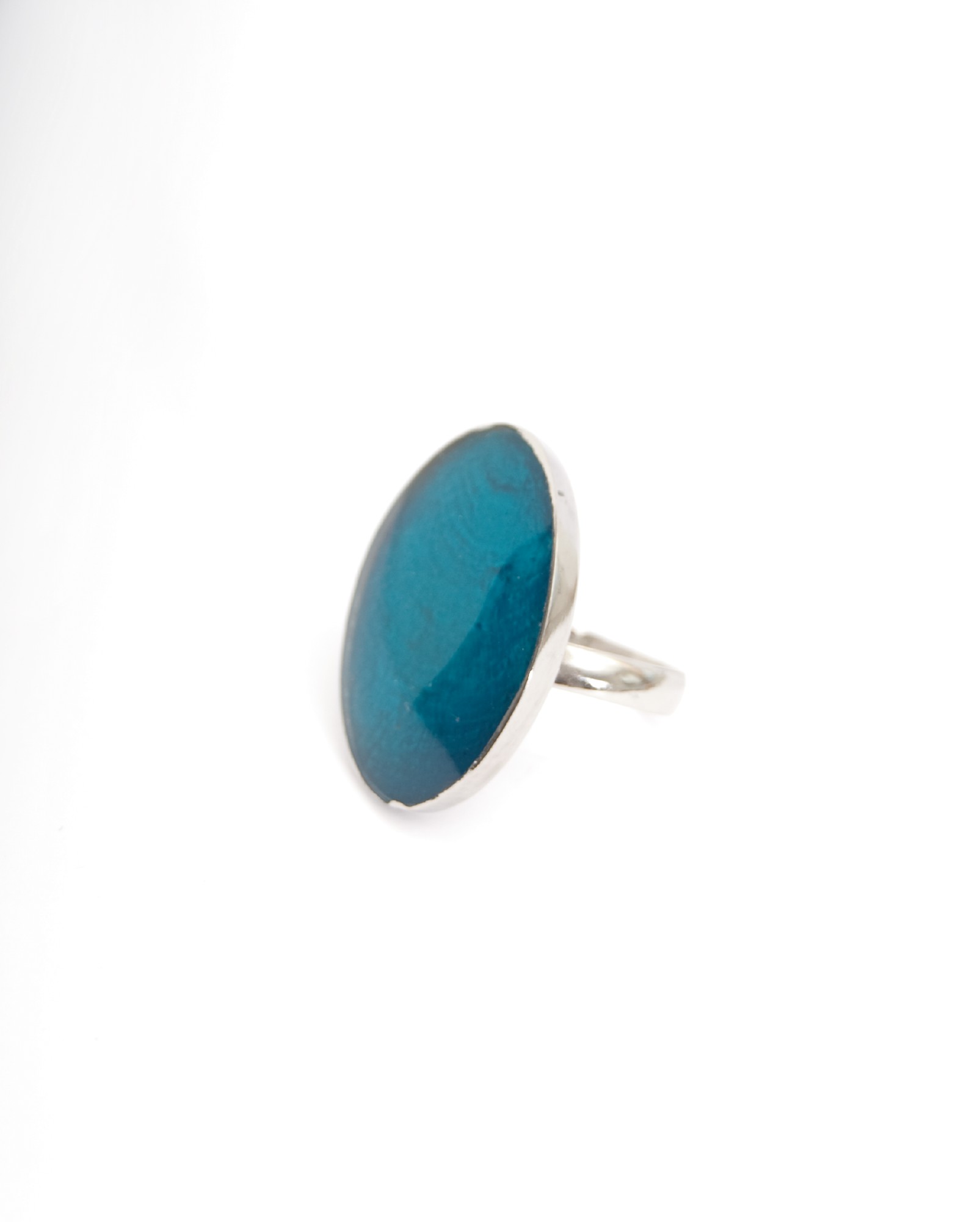 Perlmutt-Ring uni türkis, H 4 cm, B 2,5 cm günstig bestellen