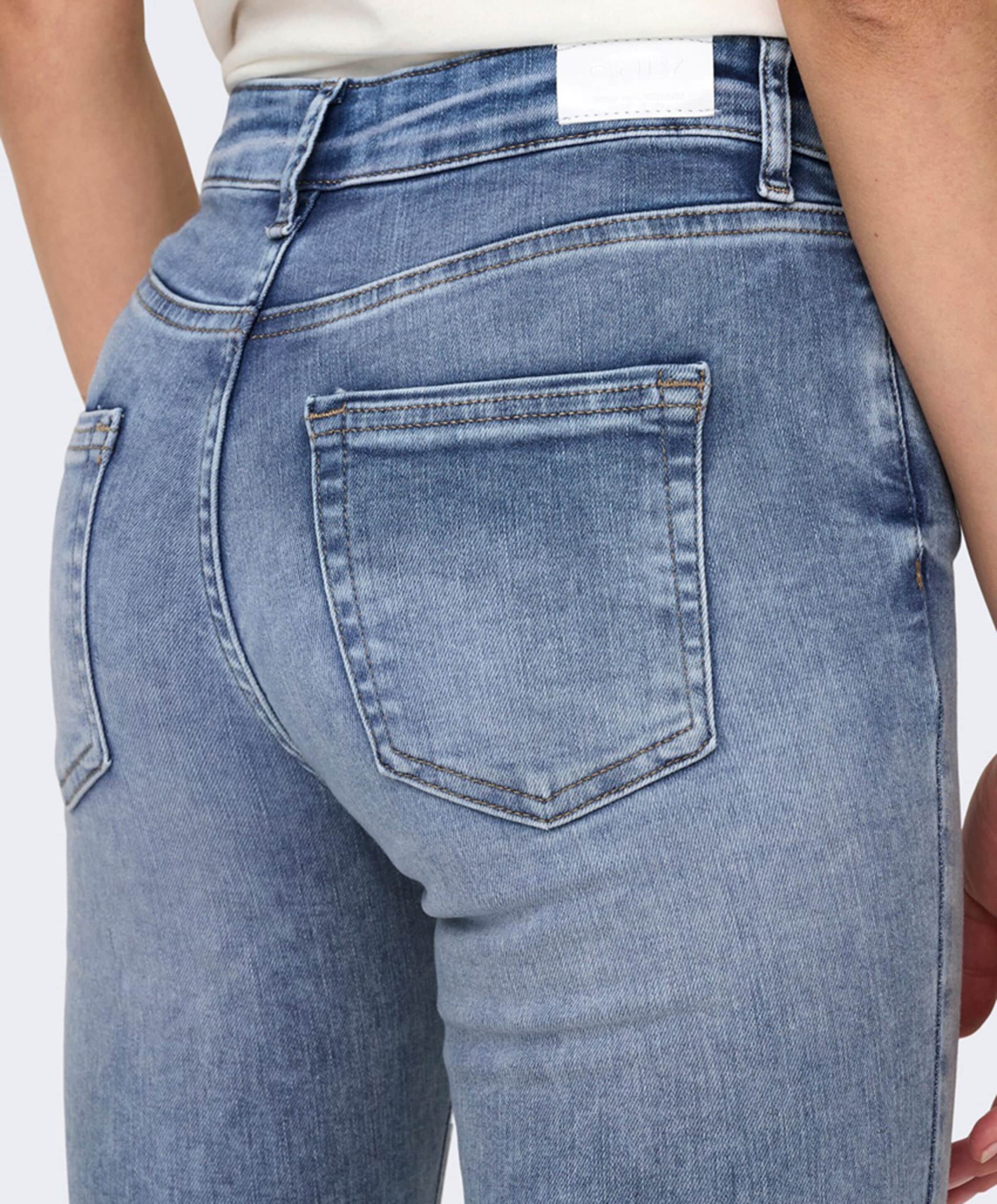 Only ONLBLUSH MID SK ANK RAW DNM REA694 dames jeans blauw