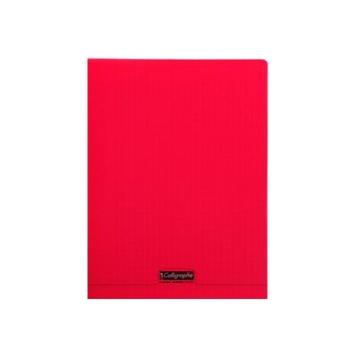 Calligraphe 8000 - Cahier polypro A4 (21x29,7 cm) - 96 pages - petits carreaux (5x5 mm) - rouge