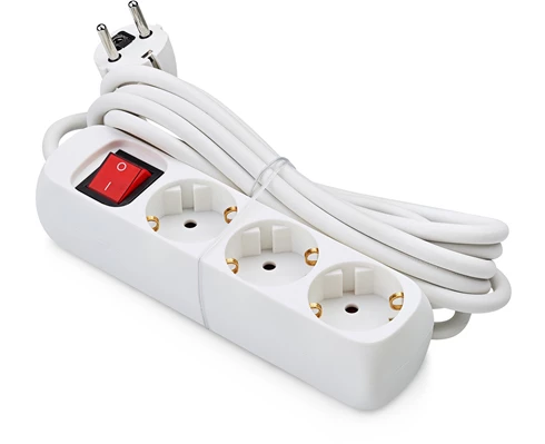 ON Extension lead 3-way grounded with switch, 3m