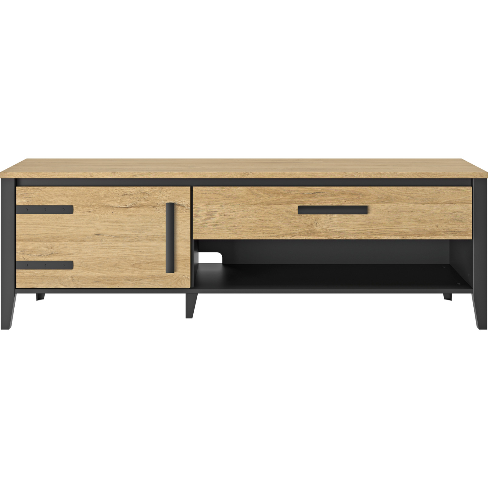 TV-Möbel Cork Dekor schwarz 170 x 55 x 45 cm