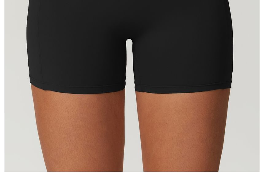 Skinniano - Effen geplooide yogashorts