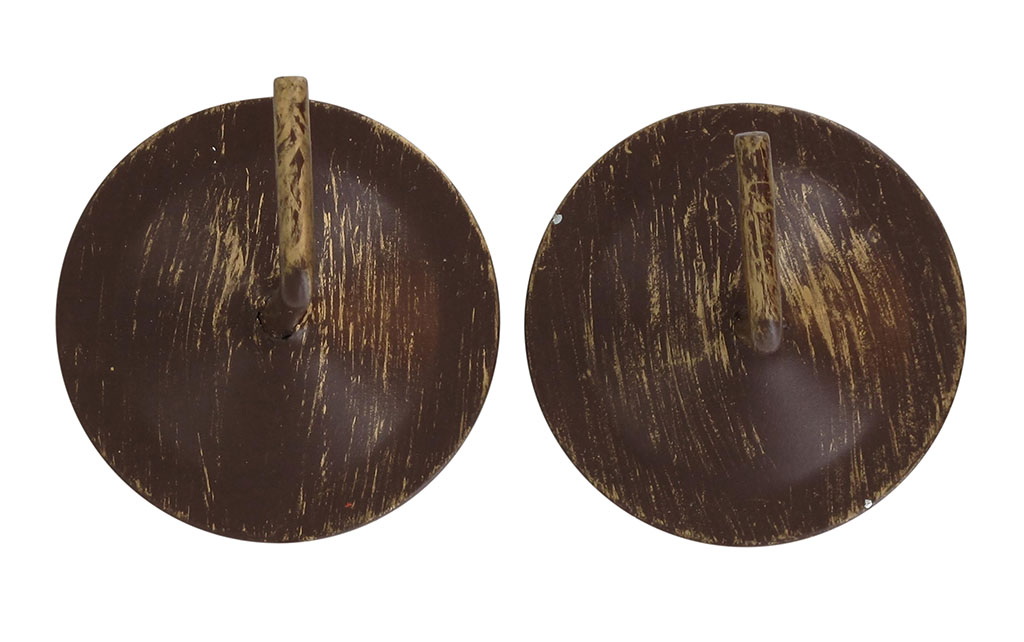 Lot de 2 supports adhésifs rouille D 30mm