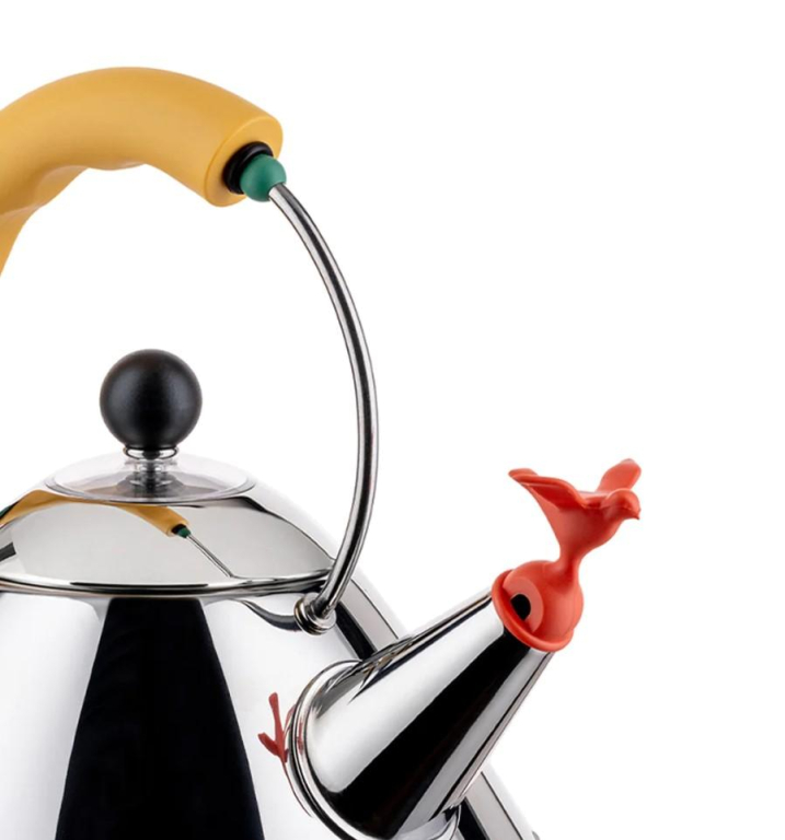 Alessi 9093/1 by Michael Graves fluitketel small geel