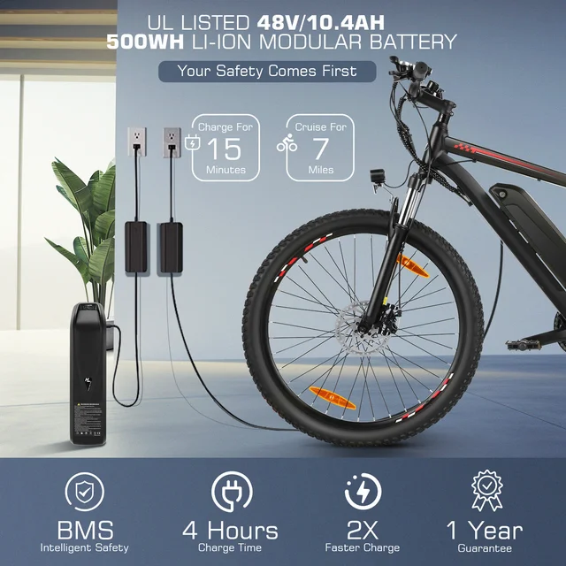 Funcid Electric Bike, Electric Bike for Adults 27.5