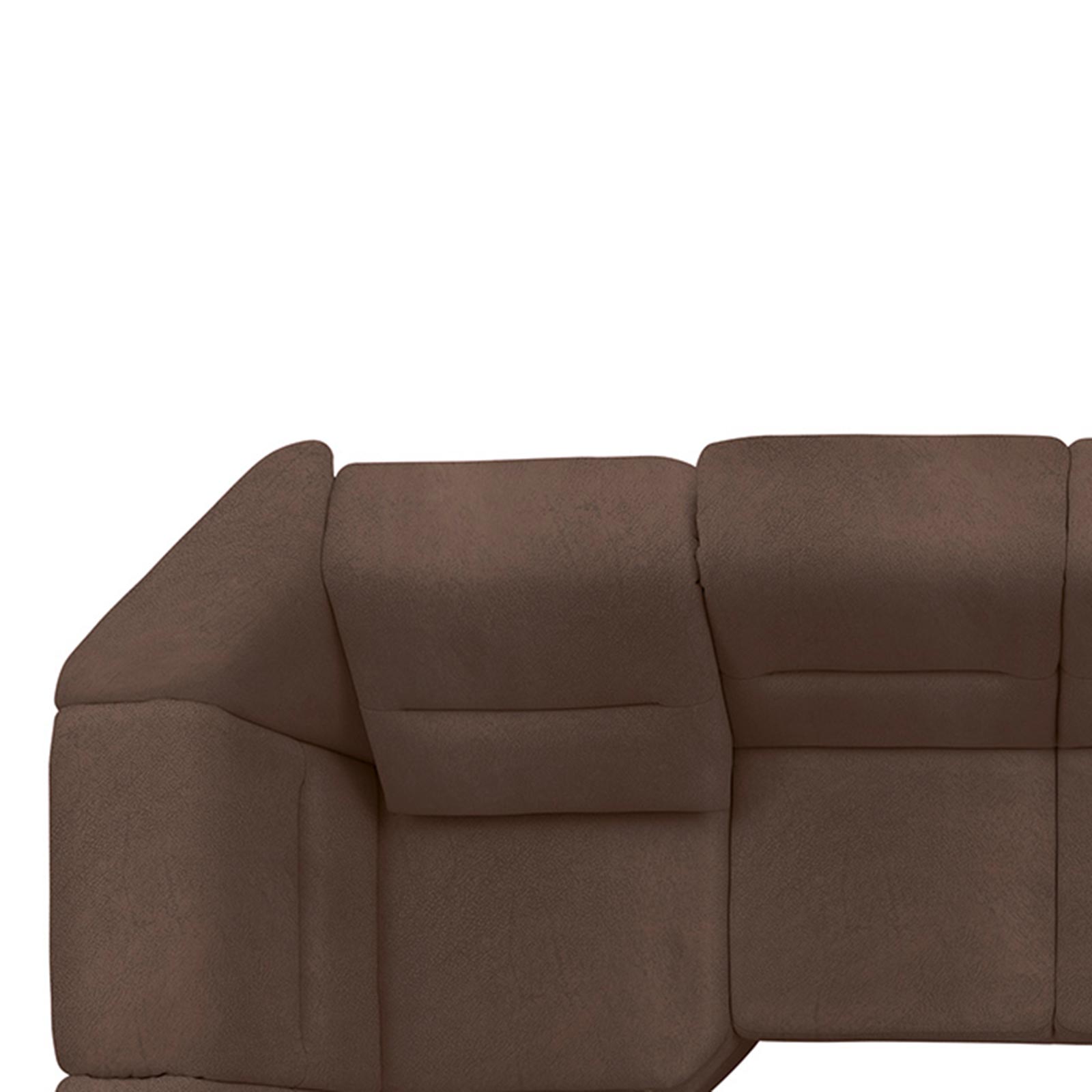 polsterpower Ecksofa - Saddle nougat - Basismodell - Ottomane links