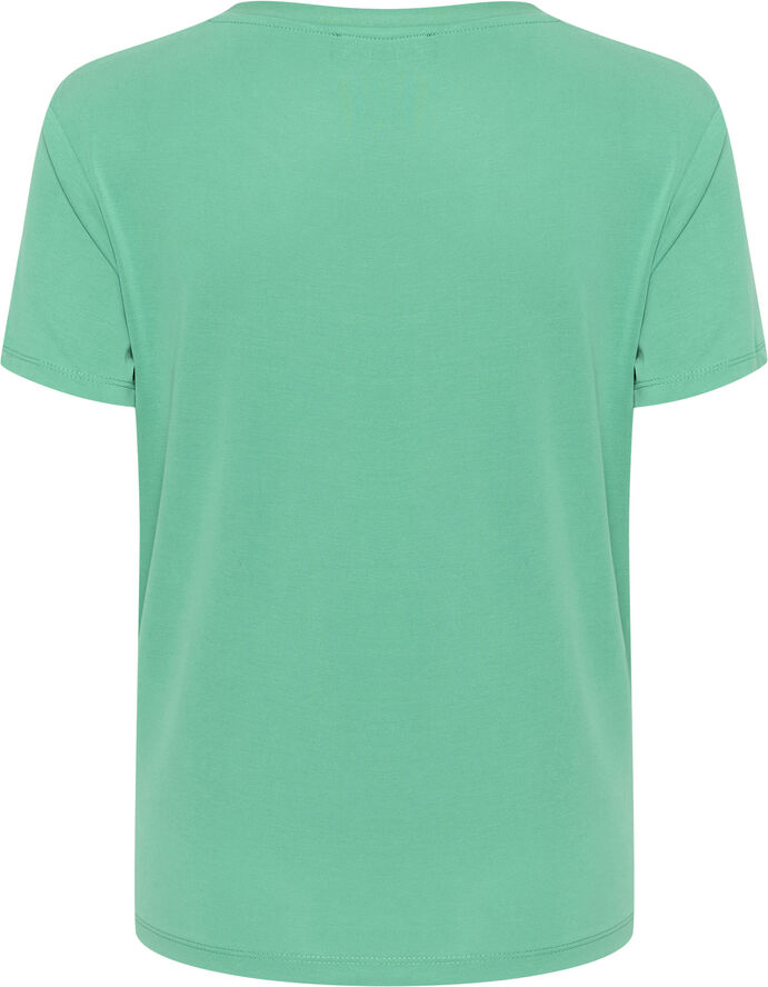 Soaked in Luxury SLColumbine crew-neck T-shirt SS Sea green