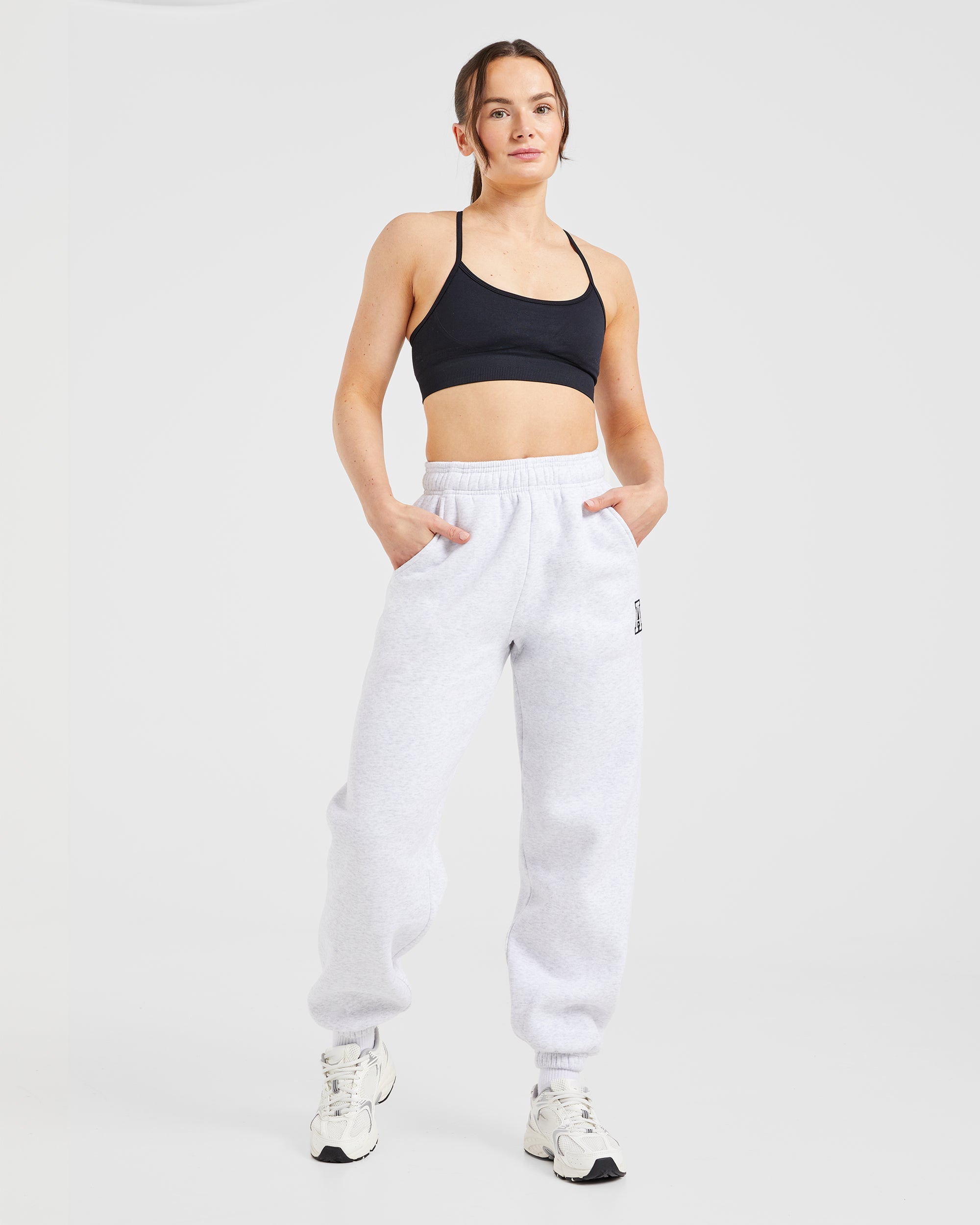 Varsity Embroidered Oversized Joggers