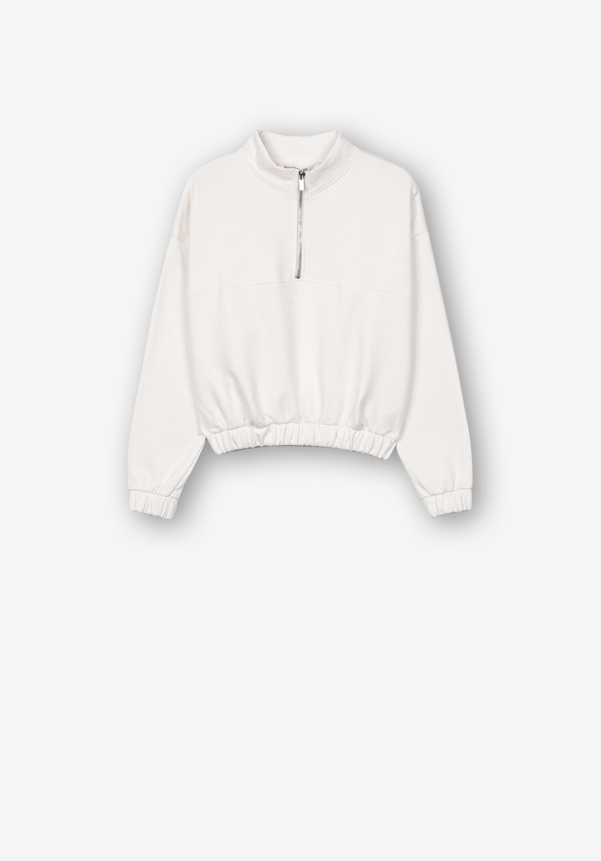 Sweatshirt com Fecho e Bolso Frontais
