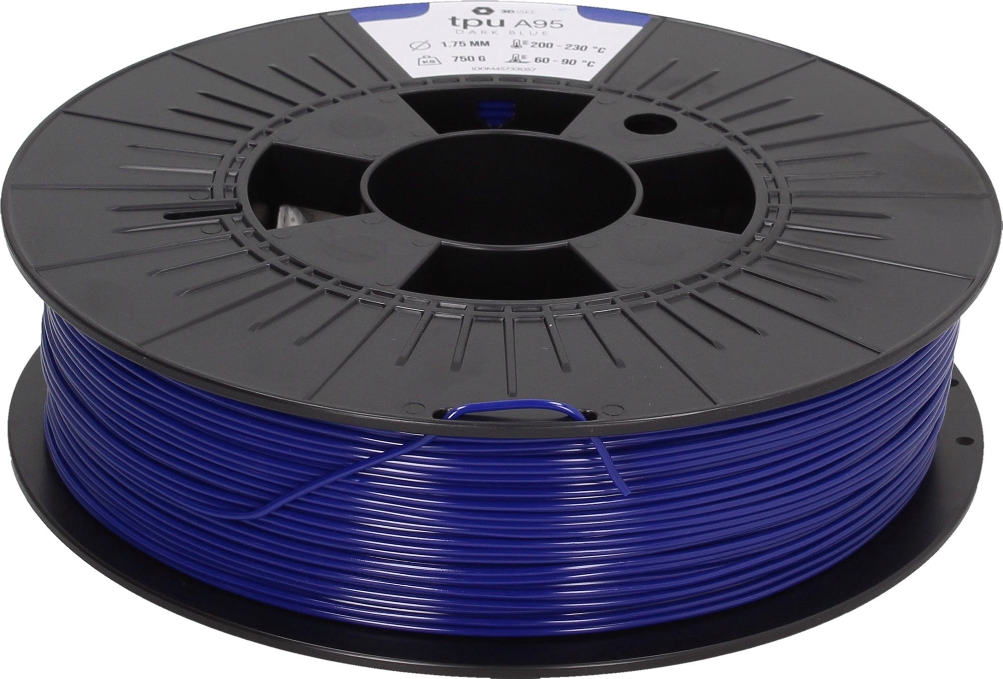3DJAKE  TPU A95 Dunkelblau, 1,75 mm / 750 g    Flexibles TPU Filament mit Shore-Härte A95 in Dunkelblau