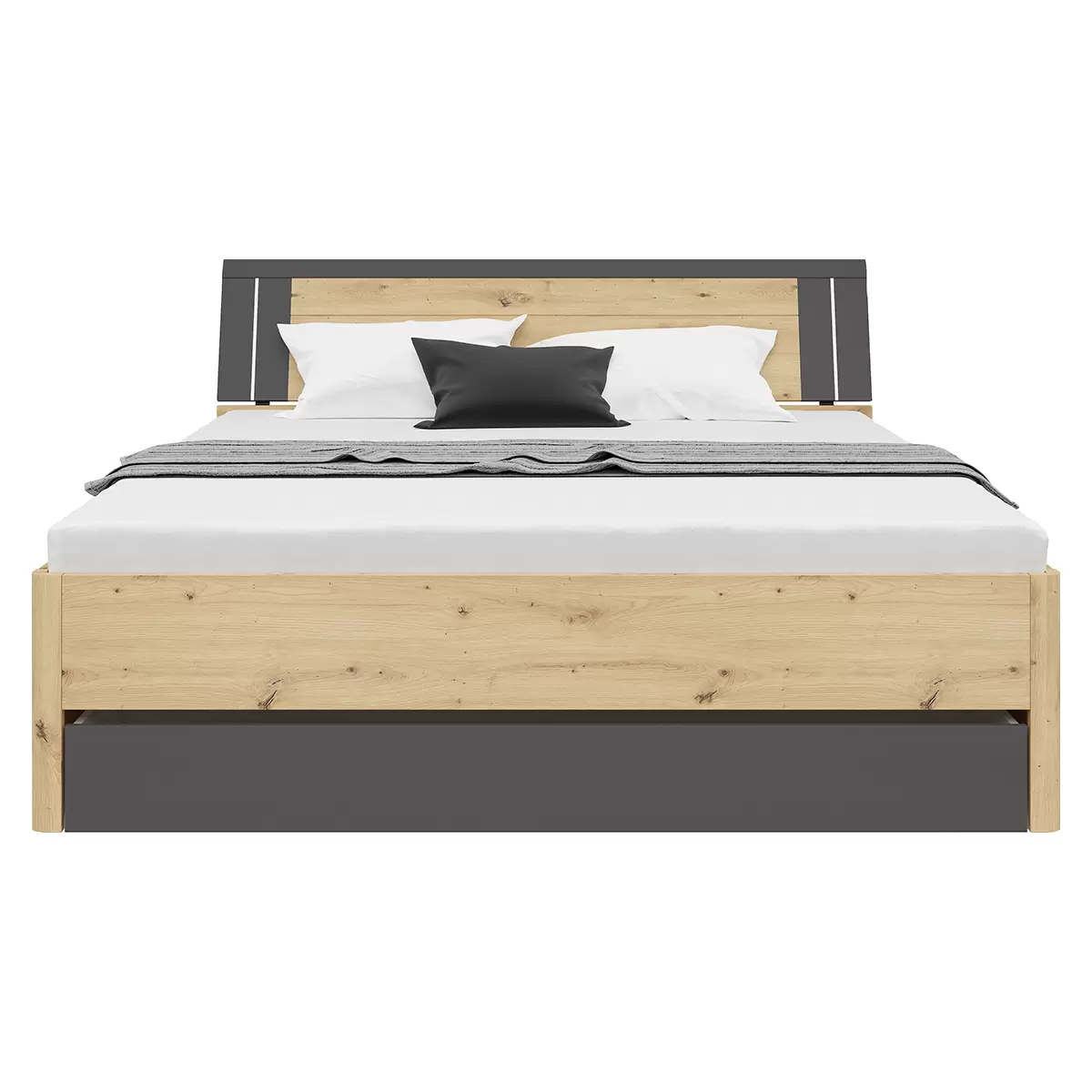 Bett Saturn 180 180 x 200 Artisan Eiche,graphit