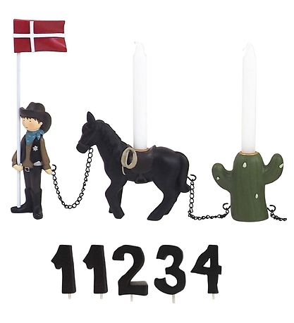Kids by Friis Geburtstagszug - Cowboy m. 11 Zahlen