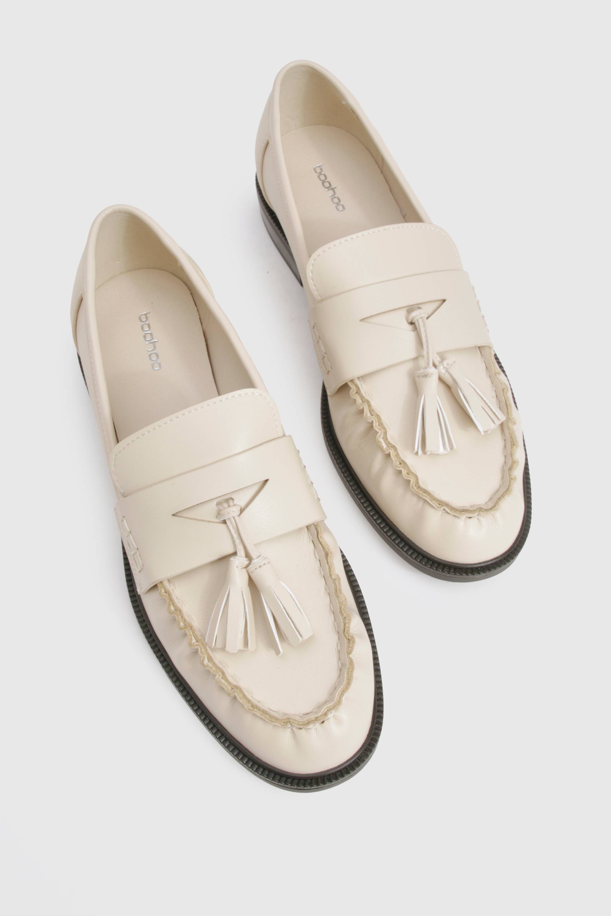 boohoo Mocassins froncés à pompons