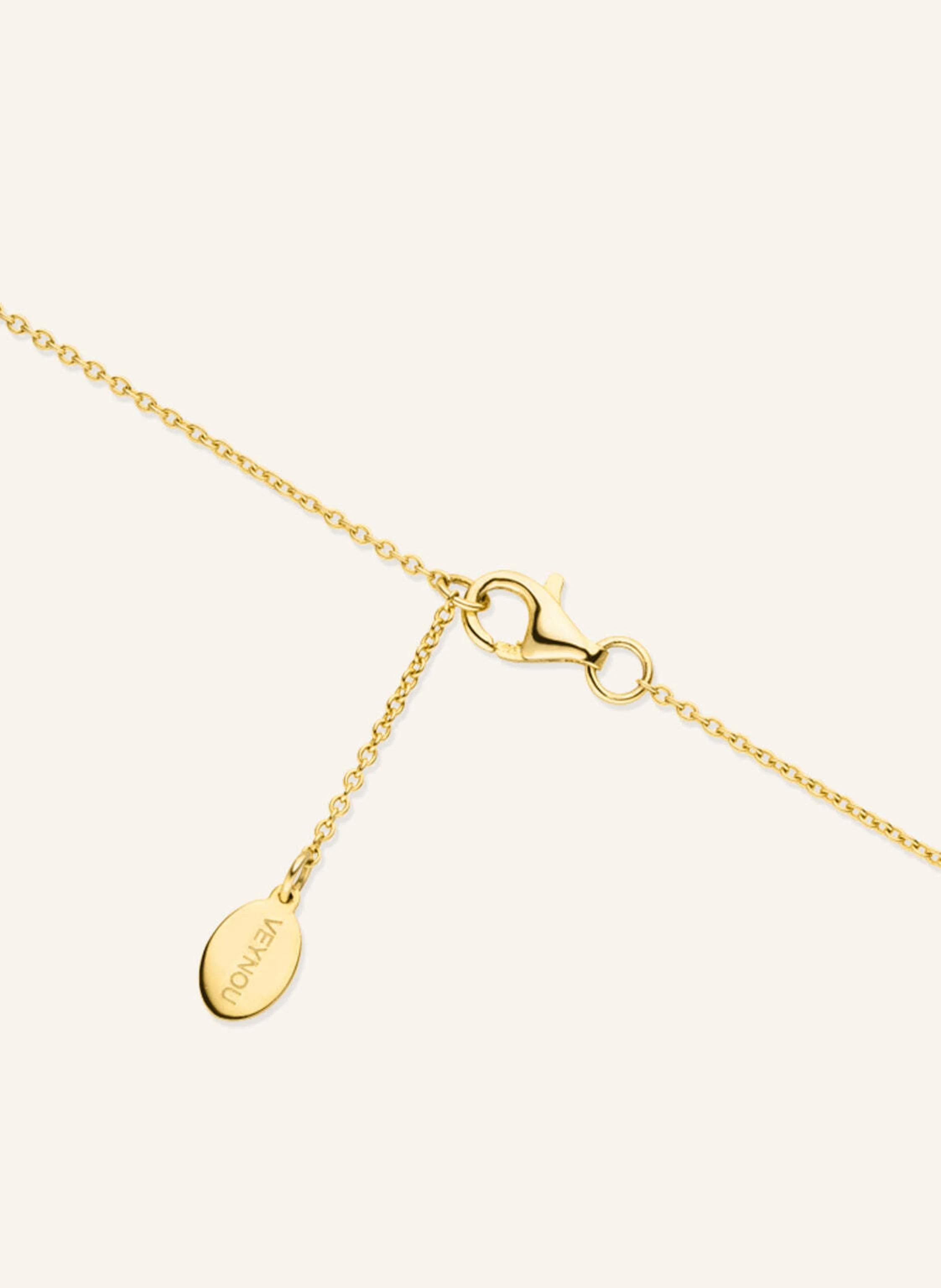 VEYNOU Halskette EDEN aus 14 Karat Gelbgold mit 2ct. lab-grown Smaragd