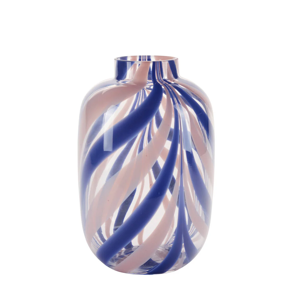 Bahne Interior  Vase med tynde striber, lilla - H25cm