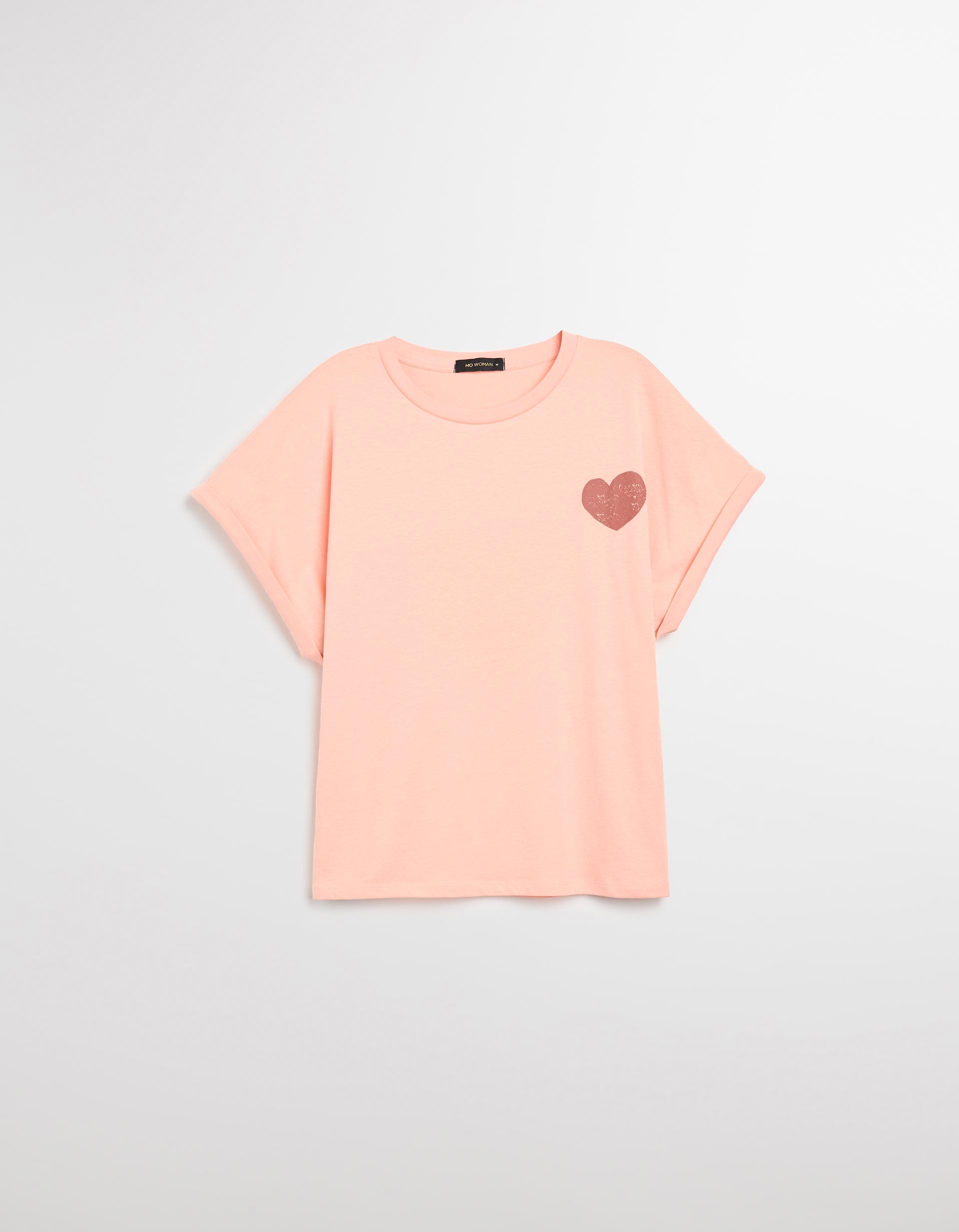 T-shirt Print, Mulher, Laranja