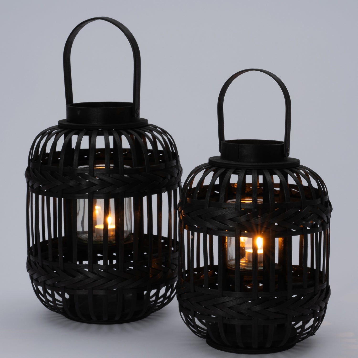 Intratuin windlicht Femke zwart D 25 H 34 cm