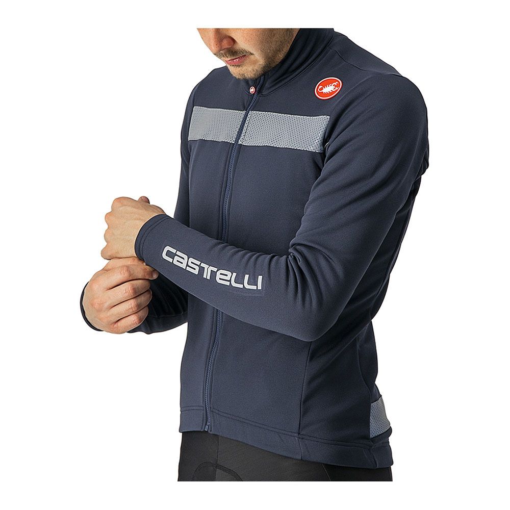 Castelli PURO 3 FZ - Maillot Homme savile blue/silver reflex