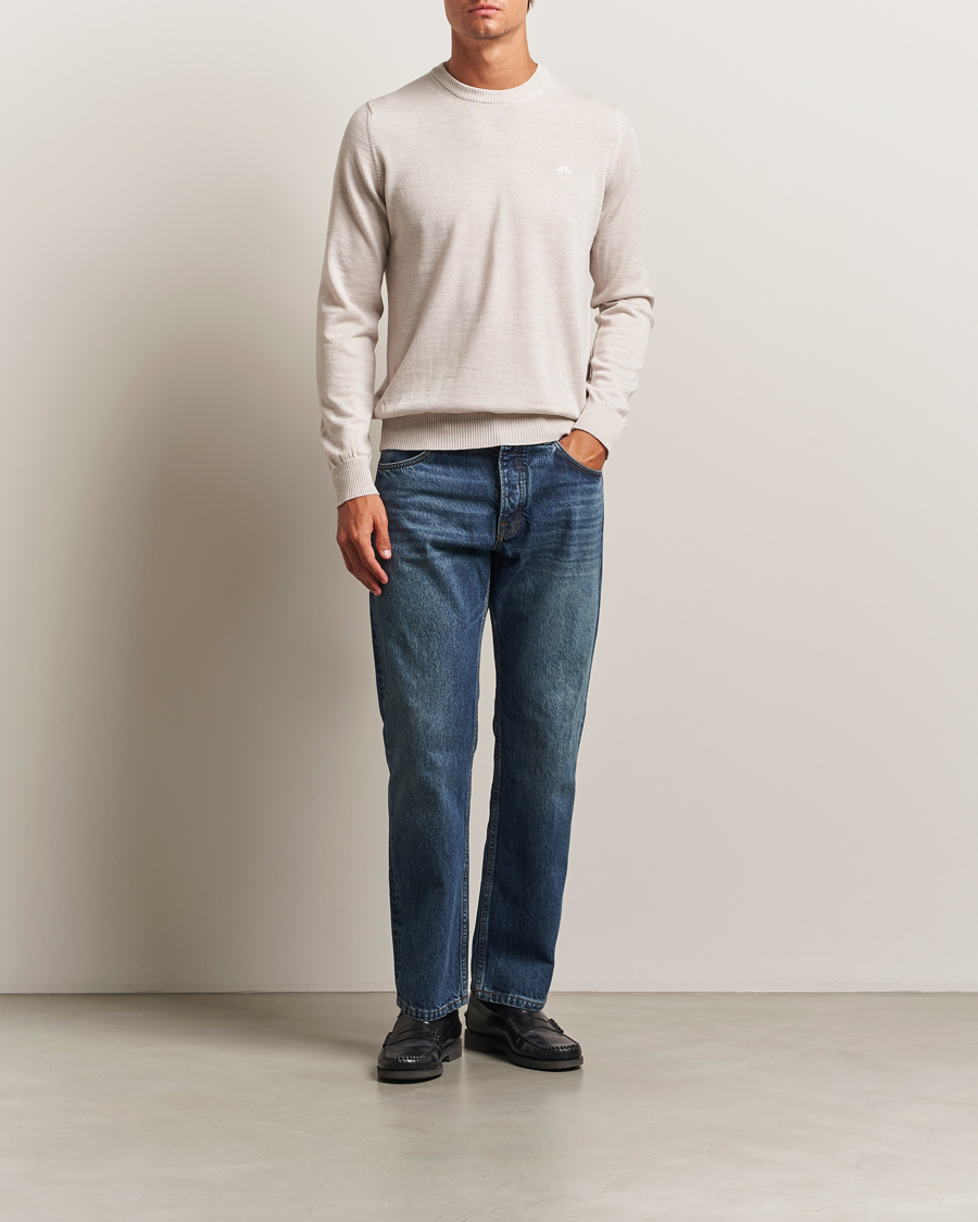 J.Lindeberg Keane Merino Crew Neck Moonbeam Melange