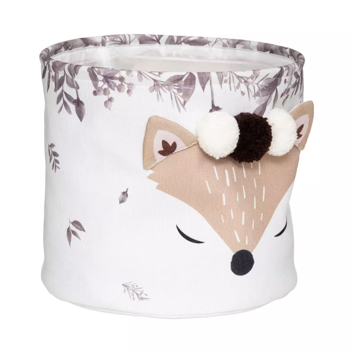 Lot de 2 paniers de rangement enfant Renard Marron