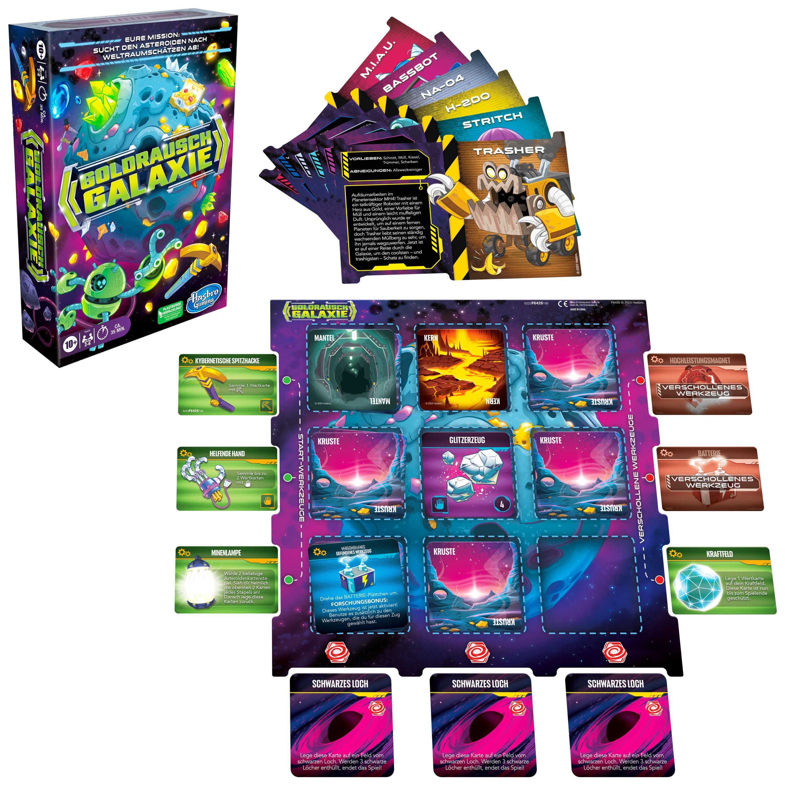 Goldrausch Galaxie, Strategie-Kartenspiel für Familien, Kinder, Jugendliche und Erwachsene, für 2–6 Spieler
