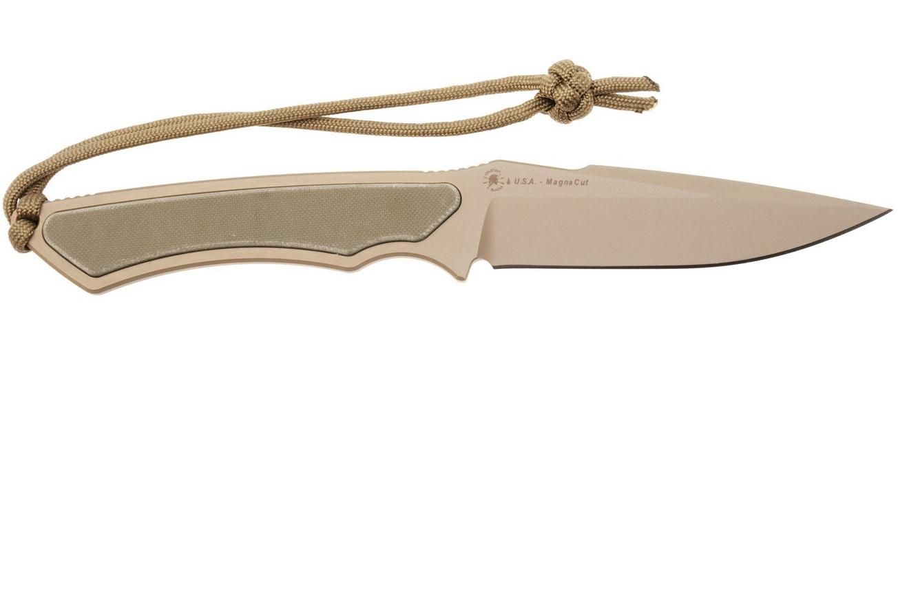 Spartan Blades Phrike SB17 Flat Dark Earth, Green G10, vaststaand mes, kydex schede