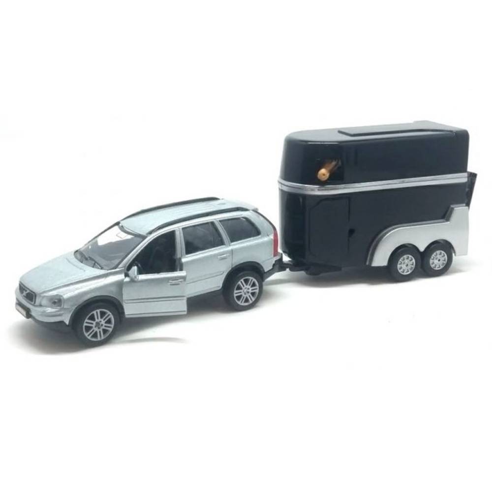 Kids Globe Traffic Volvo XC90 auto met paardentrailer
