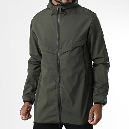 Veste Zippée Capuche E347 Vert Kaki