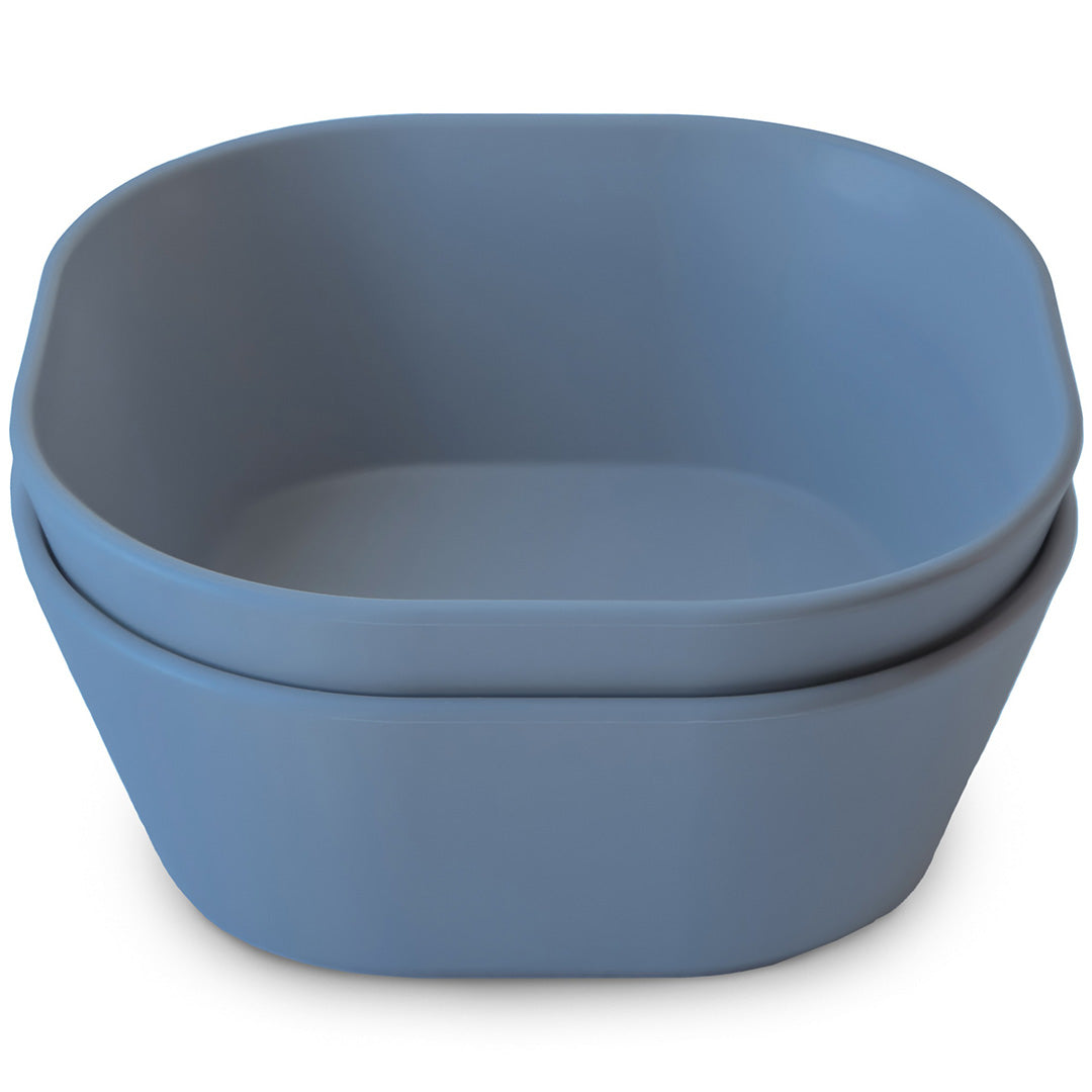 mushie kinderkommen vierkant - twilight blue - 2st