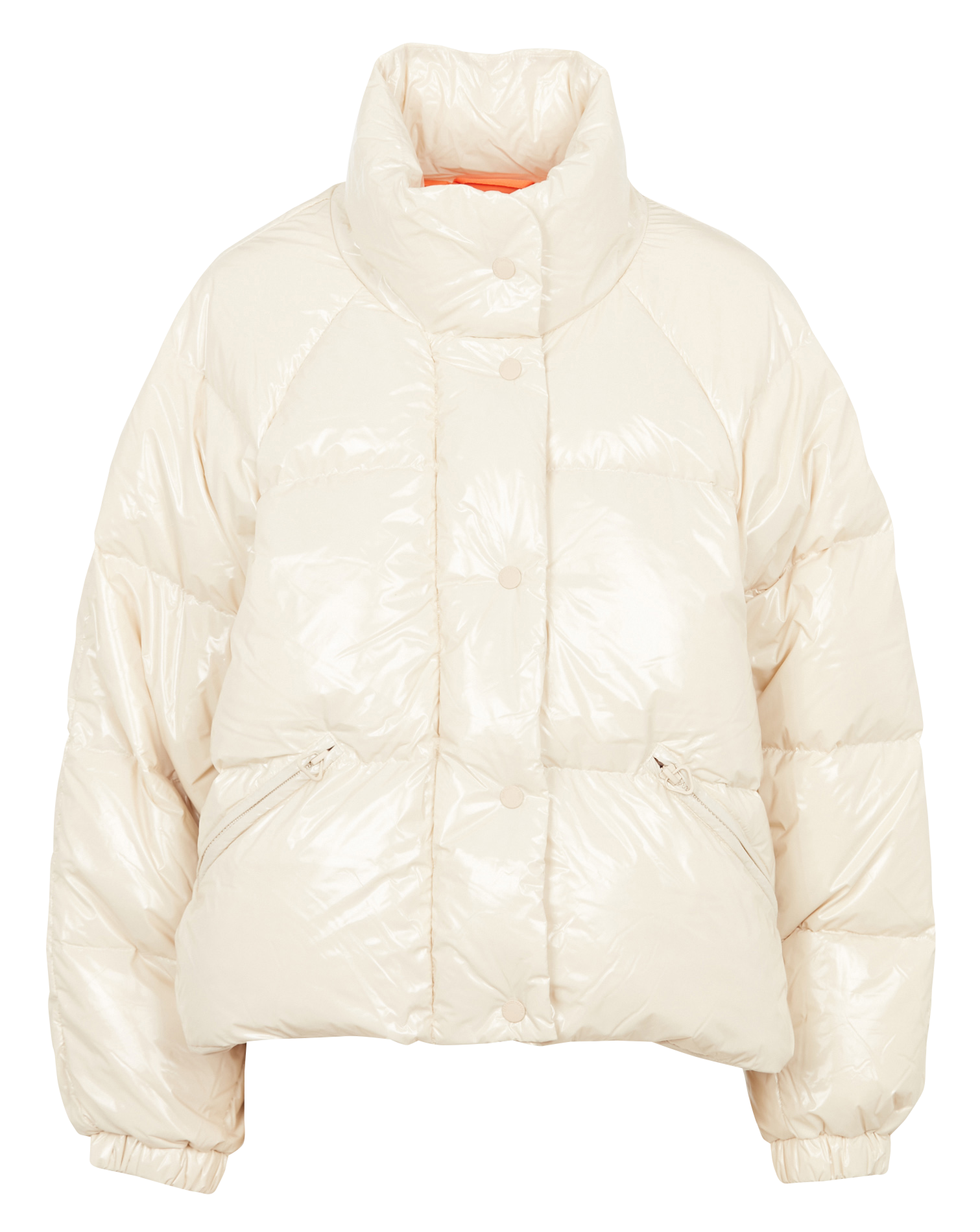 EMMANUELLE BRIGHT - Doudoune col montant oversize| Beige