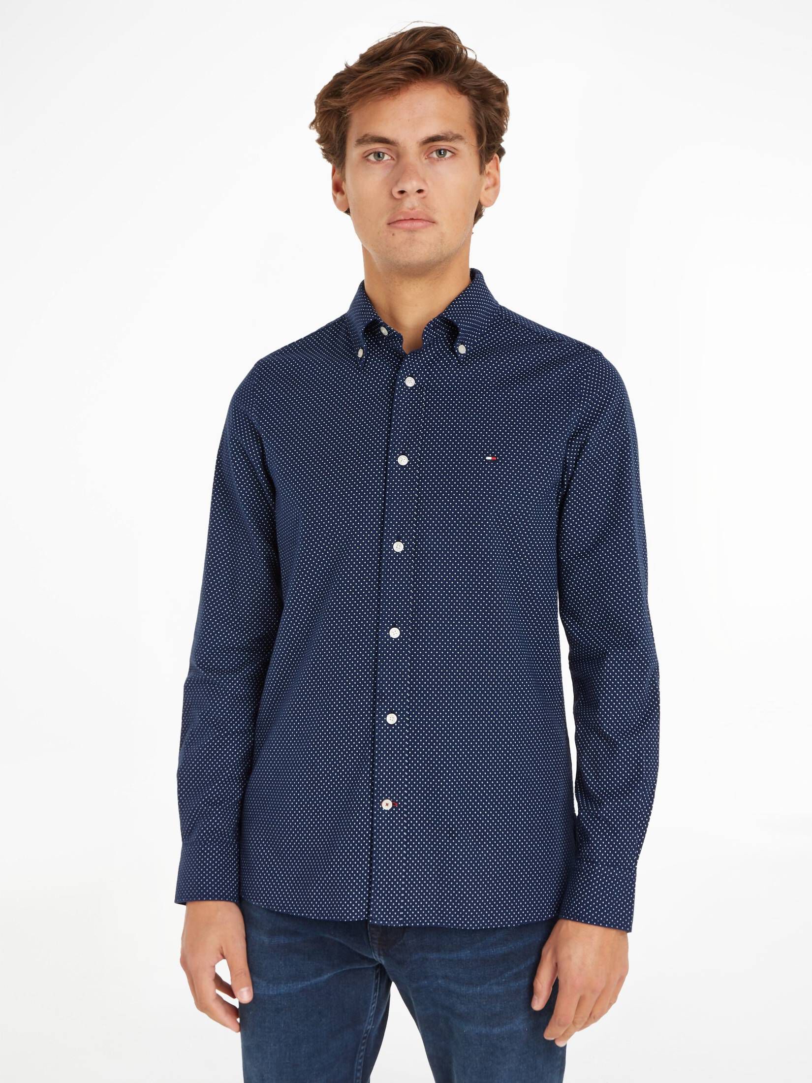 Tommy Hilfiger| Herren Hemd Langarm Slim Fit