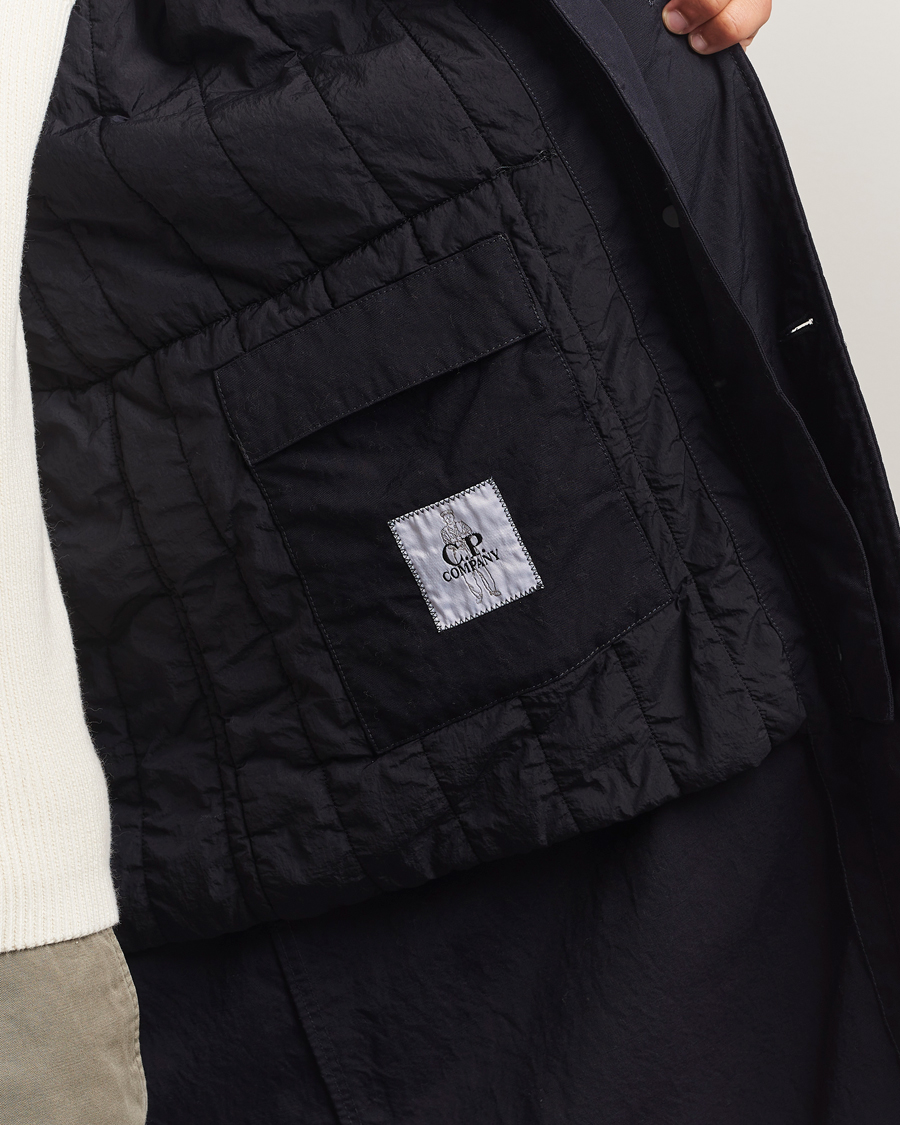 C.P. Company Twill Garment Dyed Lined Coat Navy