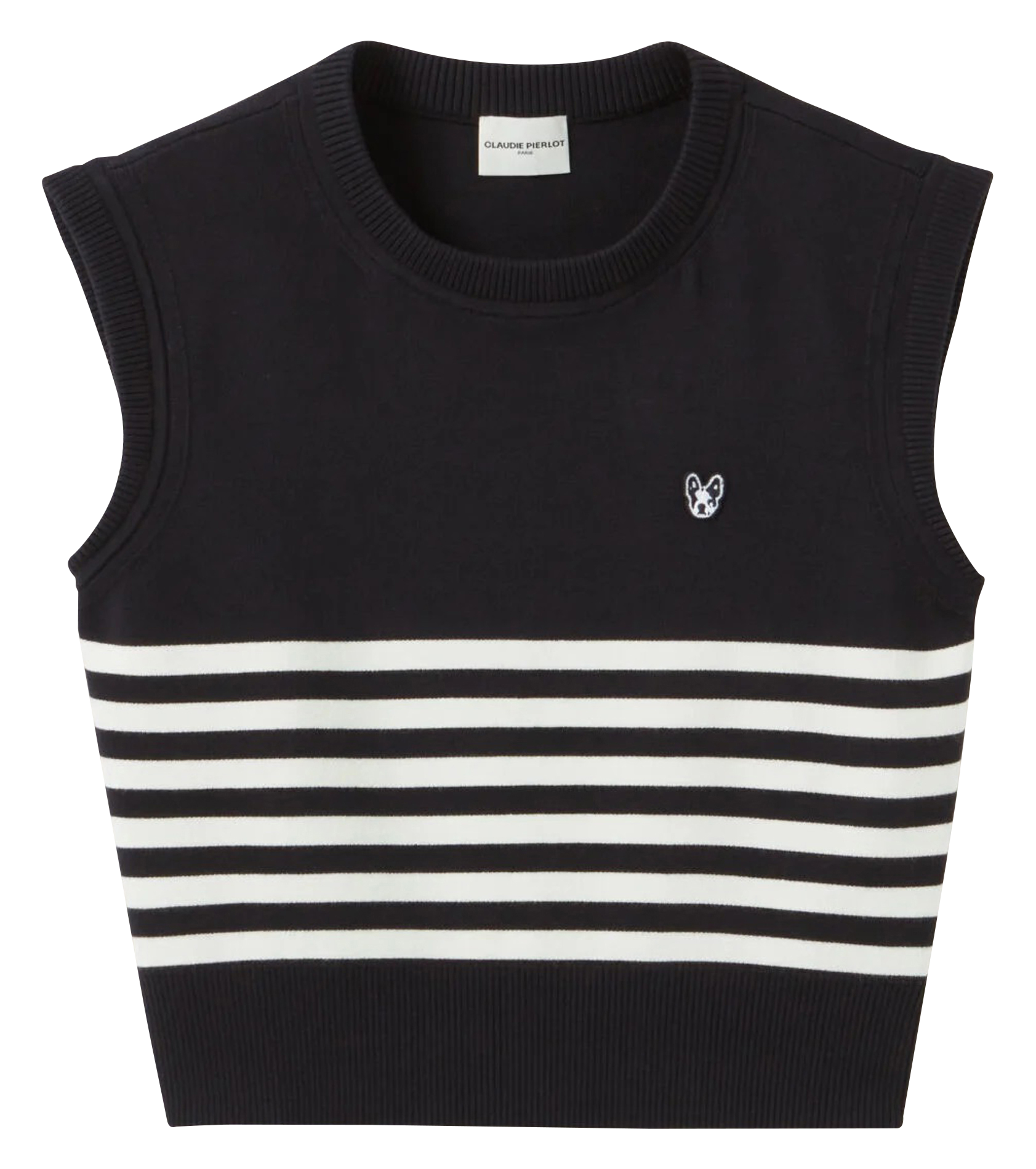 Pull col rond rayé | Multicolore