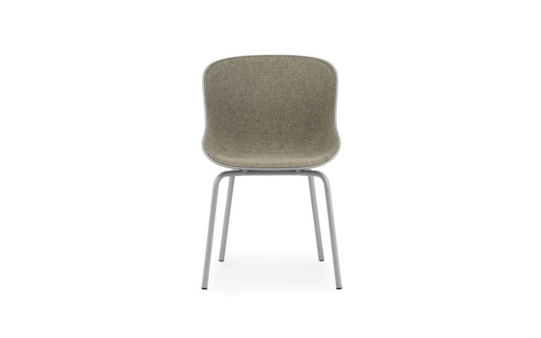 Normann Copenhagen Hyg stoel front upholstery met stalen onderstel Zwart Main Line Flax