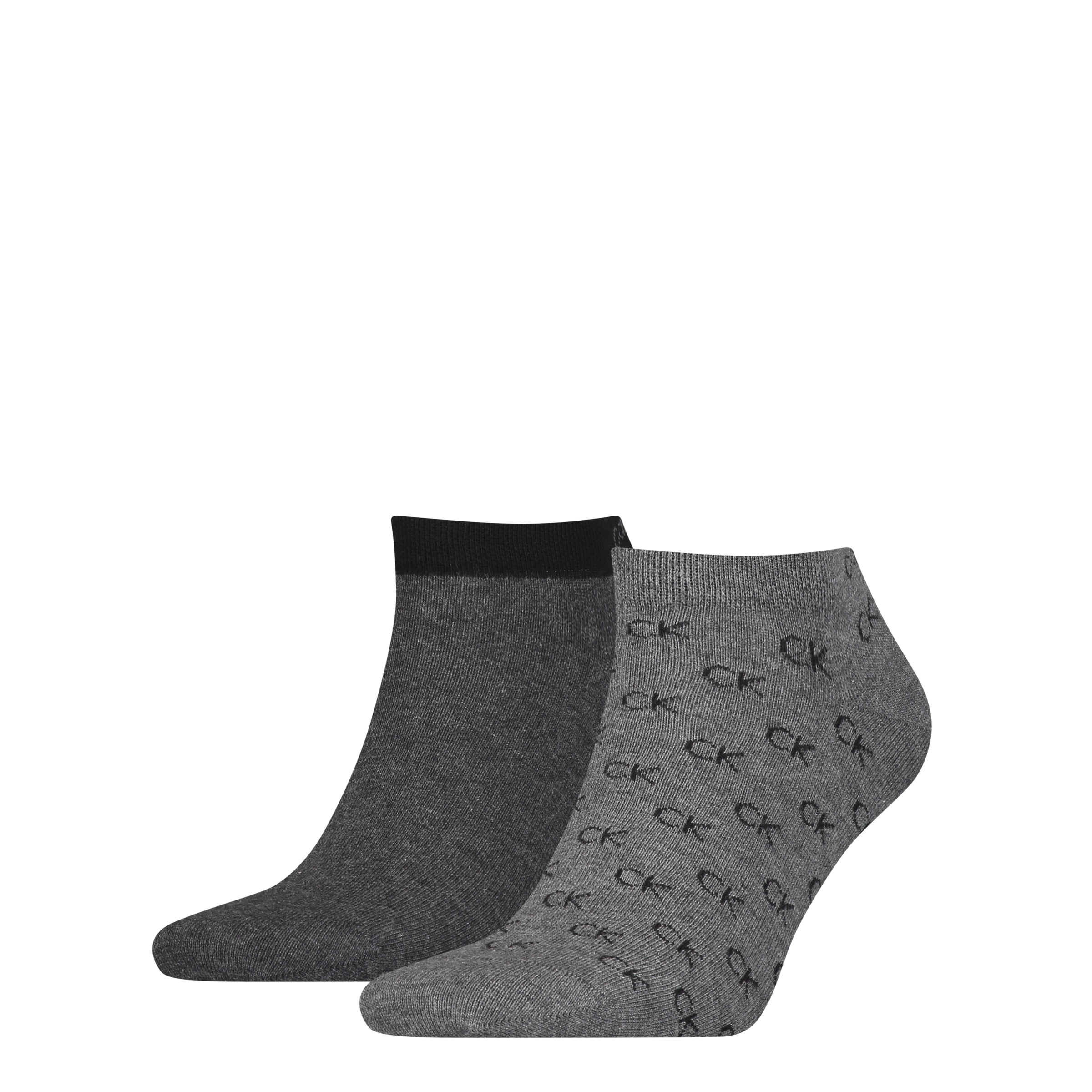 Calvin Klein Jeans Sneakersocken »CK MEN SNEAKER 2P ALL OVER LOGO« 2 Paar,  1x uni, 1x allover Logo mit kleinem Rippenbündchen