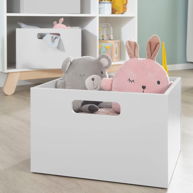 roba® Aufbewahrungsbox »grau« aus Holz; Organizer für Spielzeug