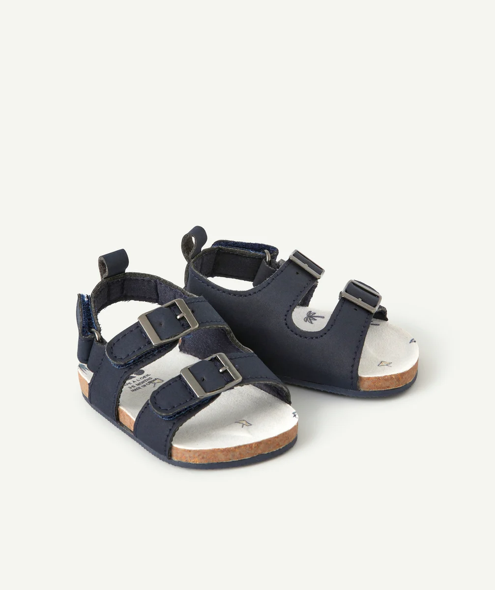 CHAUSSONS BÉBÉ STYLE SANDALES BLEU MARINE