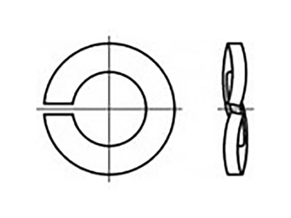TOOLCRAFT TO-6854364 Fjederring Indvendig diameter: 10 mm DIN 128 Fjederstål verzinkt 1000 stk