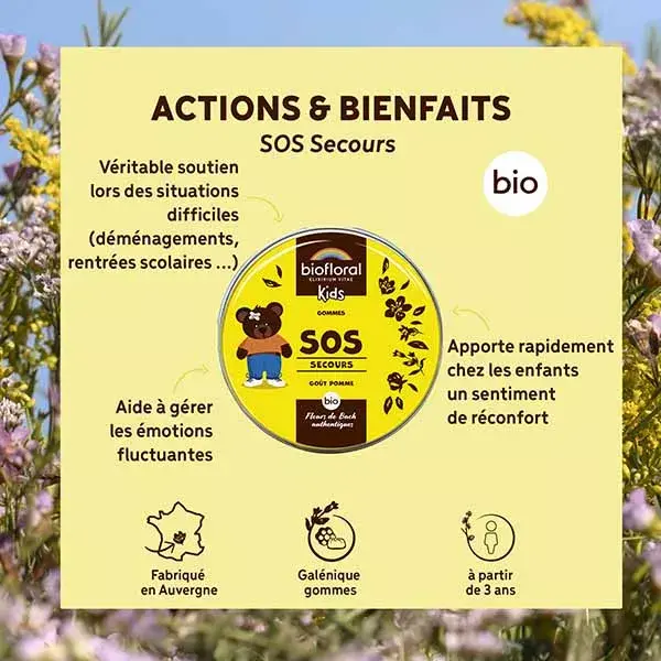 Biofloral Enfants Sos Secours Gommes Bio 45 Gr