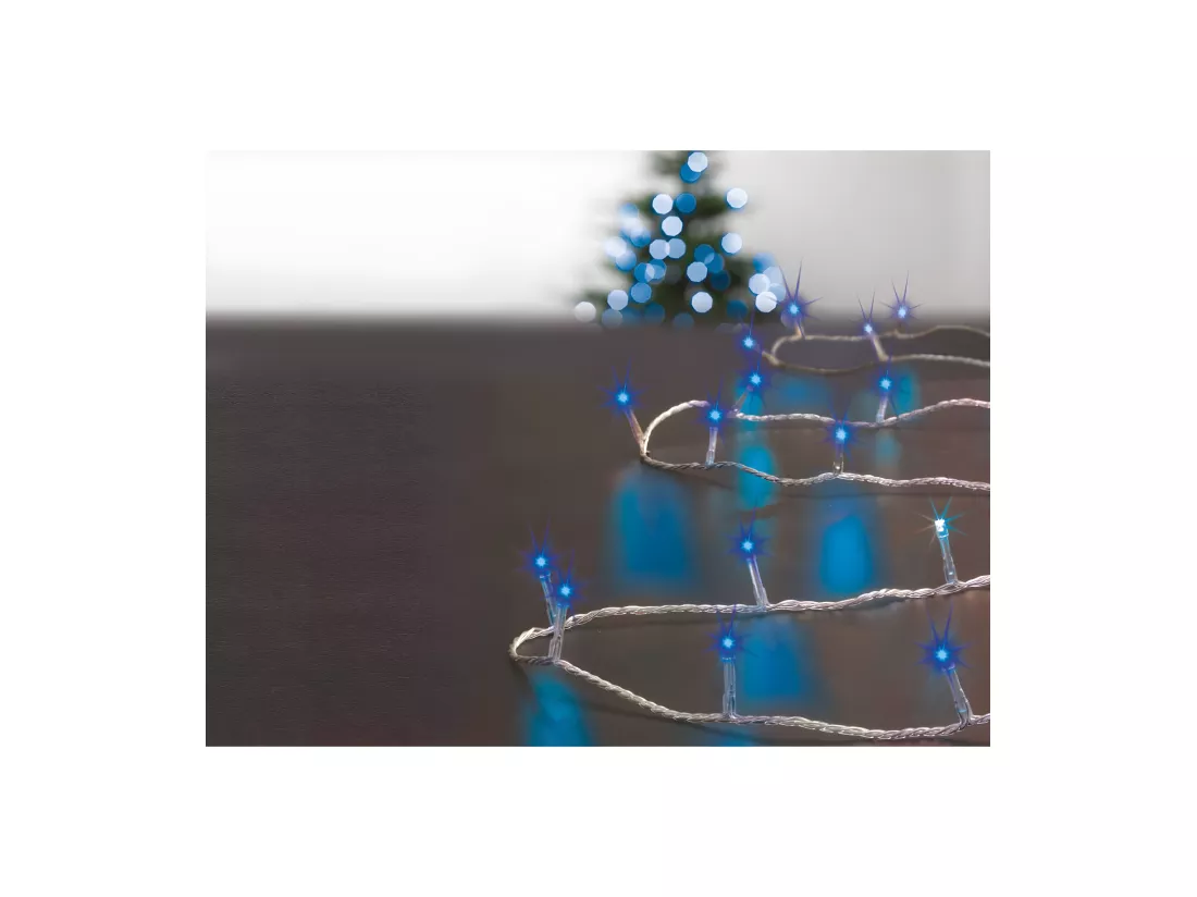 Guirlande Lumineuse Extérieur 50 mètres 500 LED Bleu et 8 jeux de lumière
