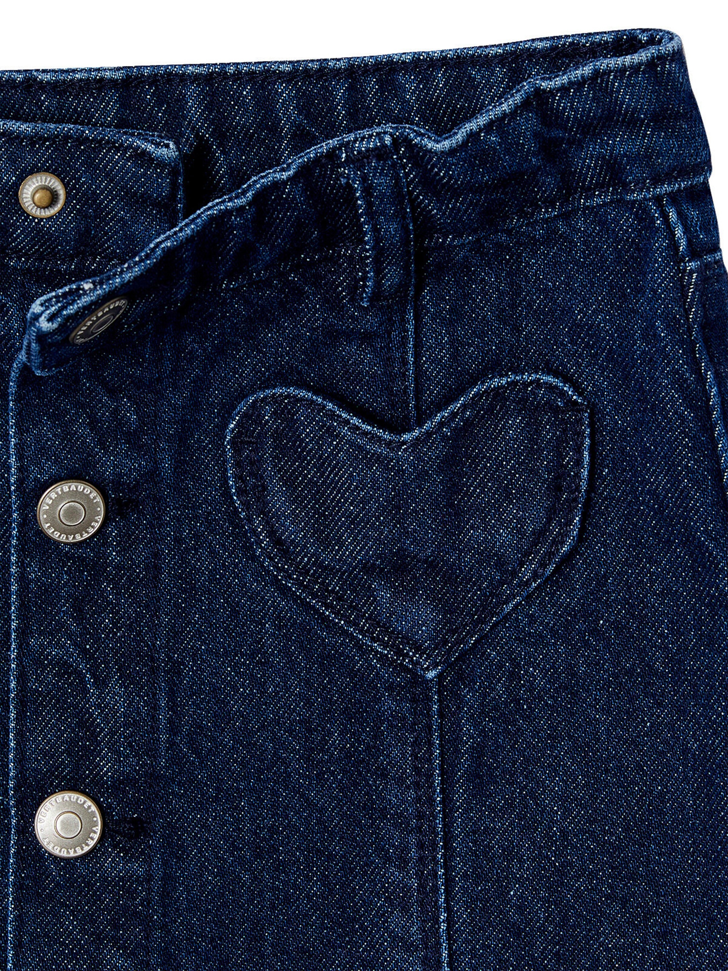 Vertbaudet Mädchen Jeansrock mit Knöpfen dunkelblau