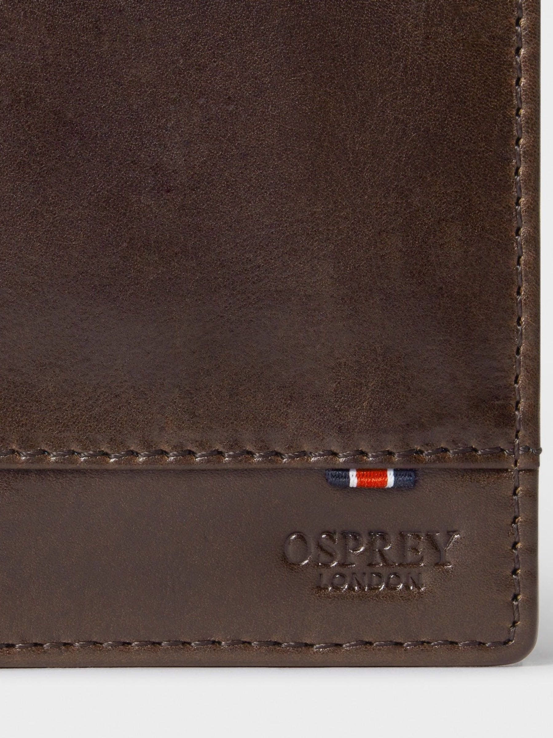 Bruin - Osprey London - Micro-leren nette portemonnee