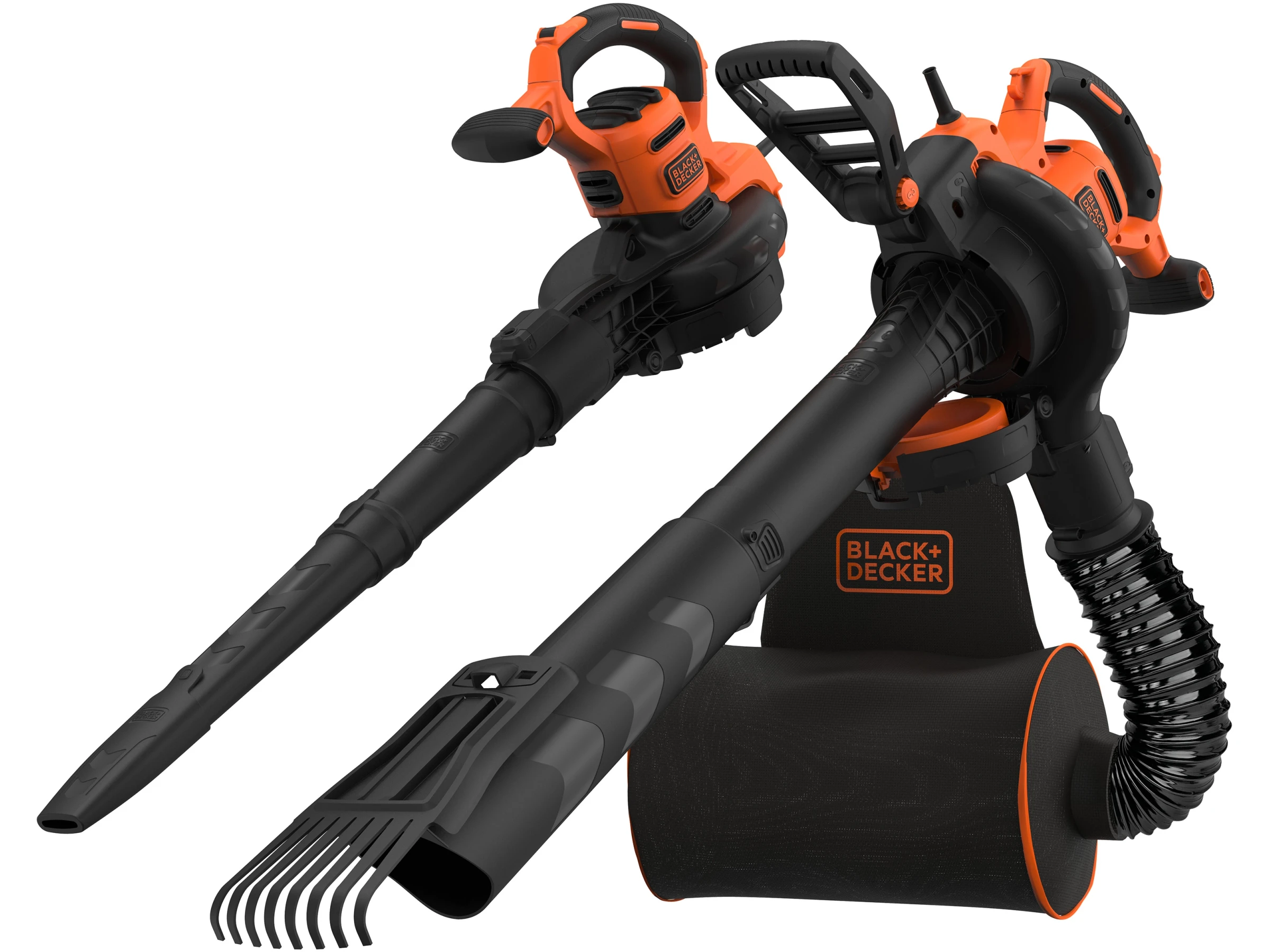 Black+Decker 3-in-1 Elektro-Laubsauger und Bläser BEBLV301 3.000 W