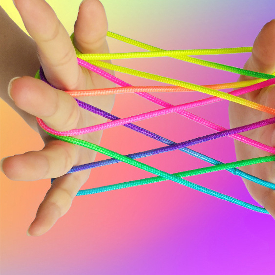 (165cm) Fadenspiel Fingertwist Schnurpuzzle Geschicklichkeitsspiel
