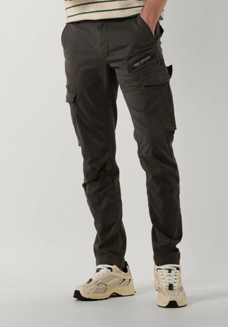 PME LEGEND donkergrijze pme legend cargobroeken norddrop cargo stretch twill